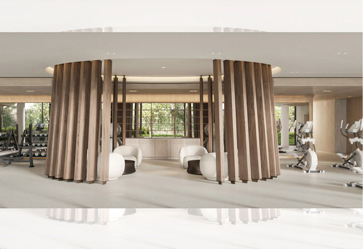 Alba Condo Fitness Centre with Seating, Cardio, and Weights