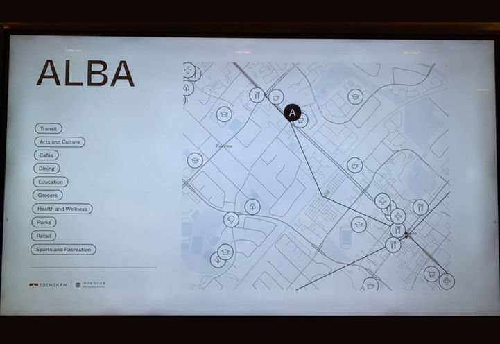 Alba Condos Amenities Map Photo Credit: L. Novin