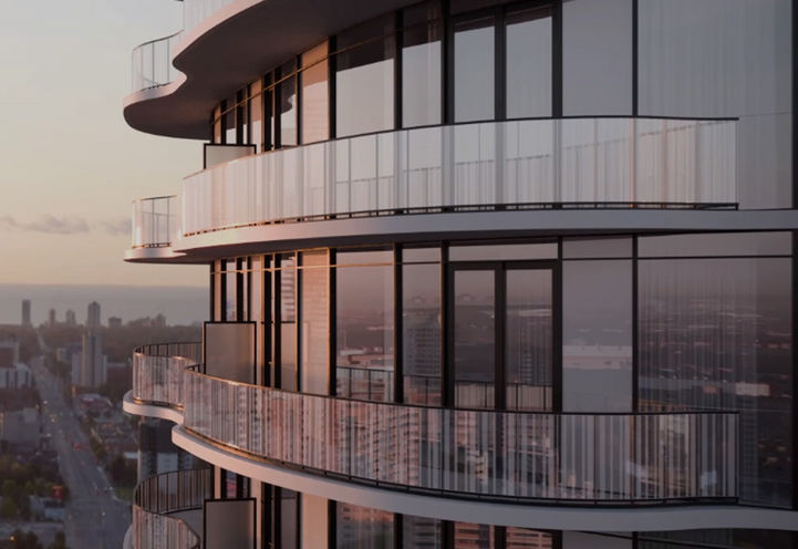 Alba Condos Close Up View of Balcony Exteriors