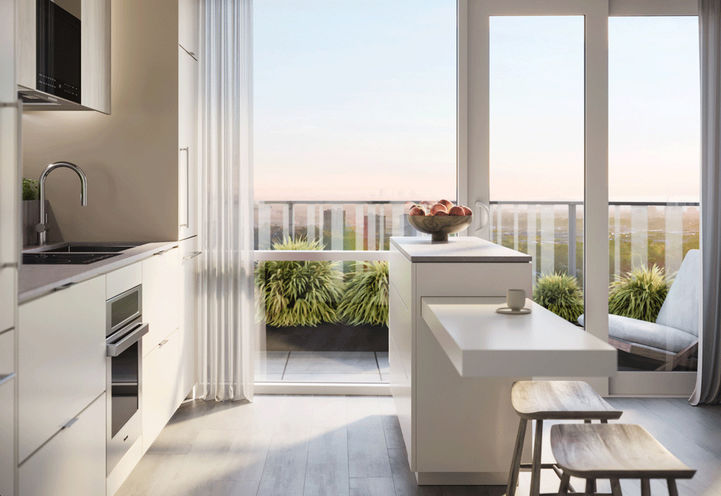 Alba Condos Kitchen Suite with a view