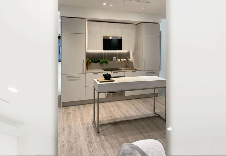 Alba Condos Presentation Centre Kitchen Model- Photo credit: L. Novin