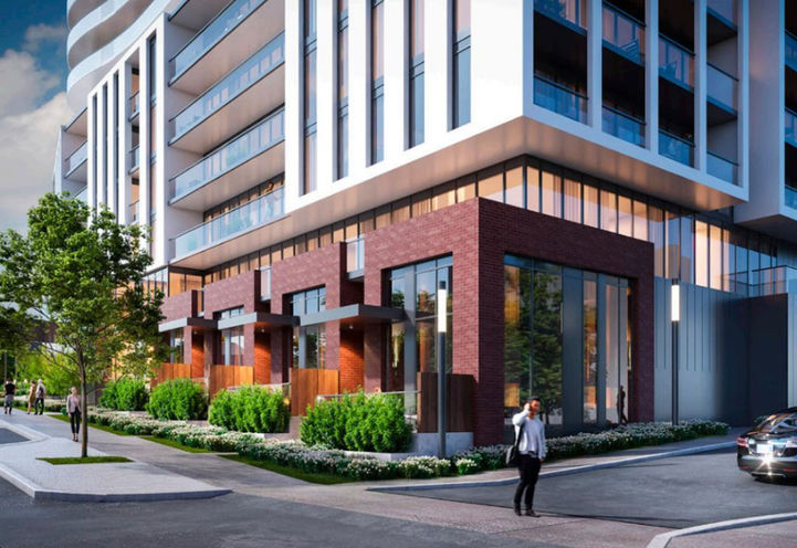 Looking at the Street and Sidewalk  at Alba Condos Early Design