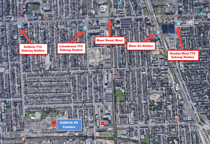 Easy access to Transit Options from Galleria 02 Condos