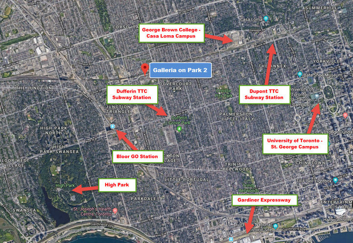Surrounding Map Area of Galleria 02 Condos