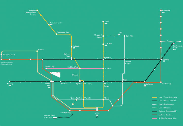 Transit system around Galleria 02 Condos