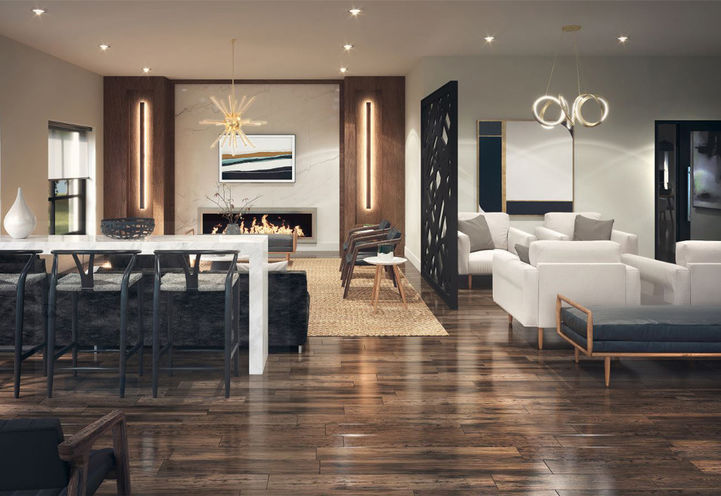 Westvale at Lackner Ridge Lounge Room with Fireplace