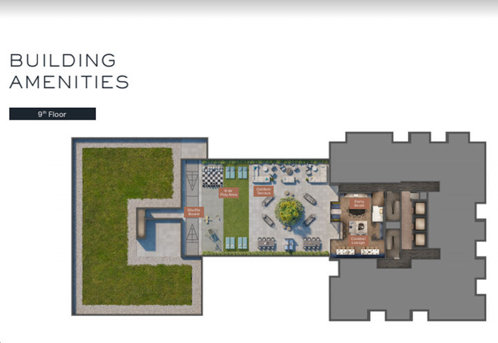 Verge Condos 9th Floor Amenity Plan