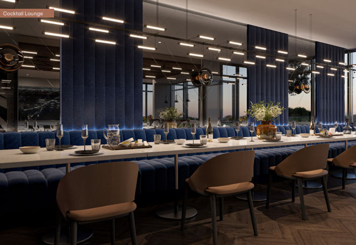 Verge Condos Cocktail Lounge with Bar and Seating