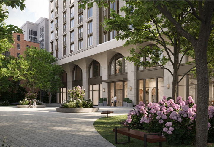 101 Spadina Condos Courtyard and Exterior View of Podium
