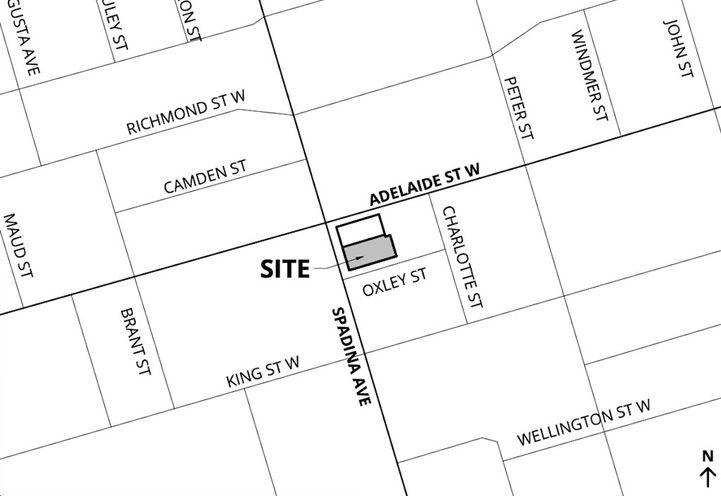 101 Spadina Condos Map View of Project Location