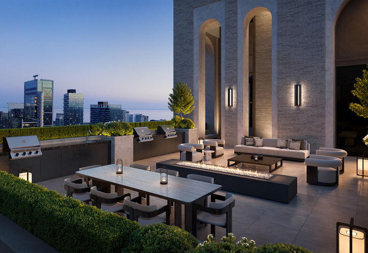 101 Spadina Condos Rooftop Terrace with BBQs and Dining Areas