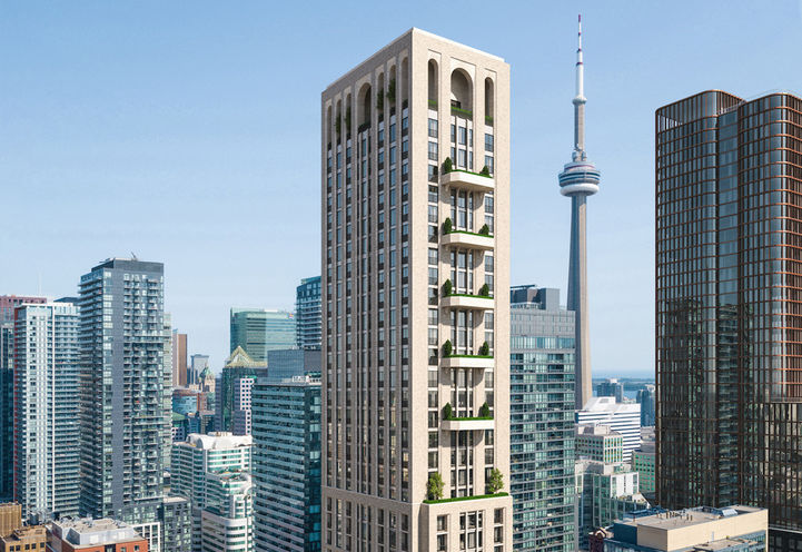 101 Spadina Condos Skyline View of Upper Level Exteriors