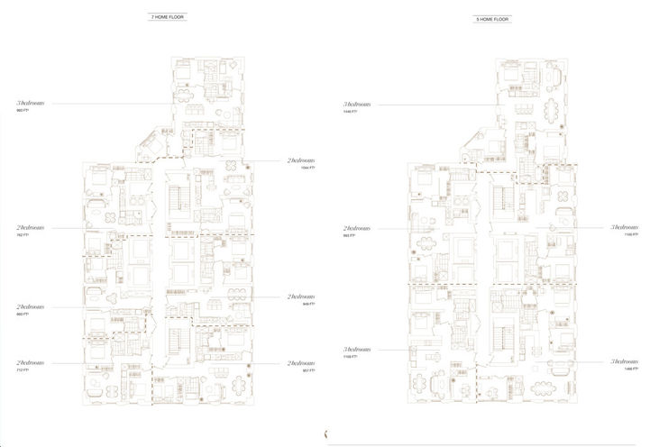 101 Spadina Condos Typical Floor Key Plates