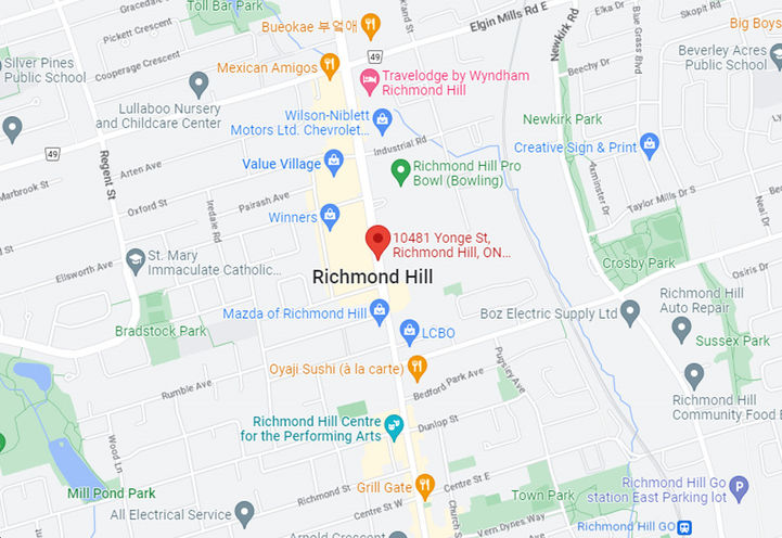 10481 Yonge Street Condos Map View of Project Location