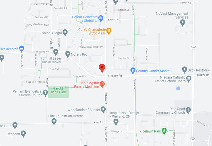 105 Welland Road Fonthill Condos Map View of Project Location