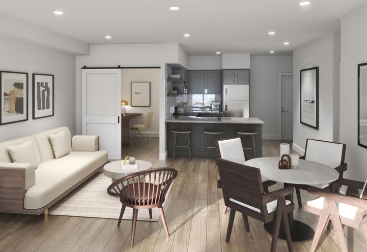 Wynstone at Lackner Ridge Suite Interiors Living Space with Den