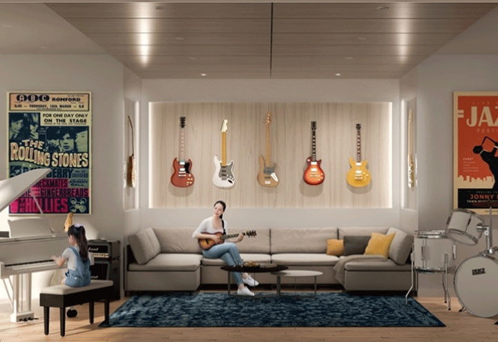 Music Room - Sugar Wharf Condos