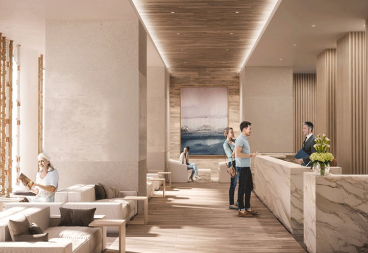Welcoming Lobby - Sugar Wharf Condos