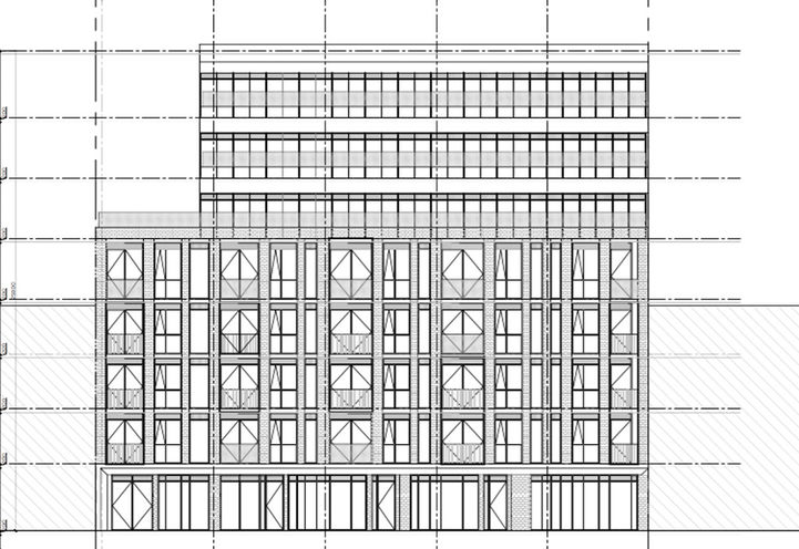 Northern Building Elevation of 1494 Dundas Street West Condos