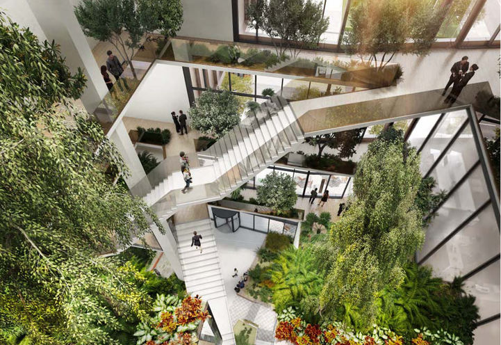 150 Eglinton East Condos Looking Down into Building's Atrium