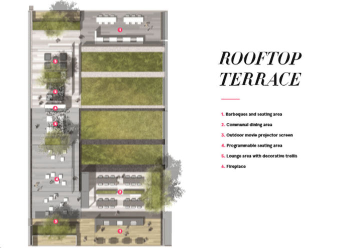 Rooftop Terrace Amenities at Exchange District Condos