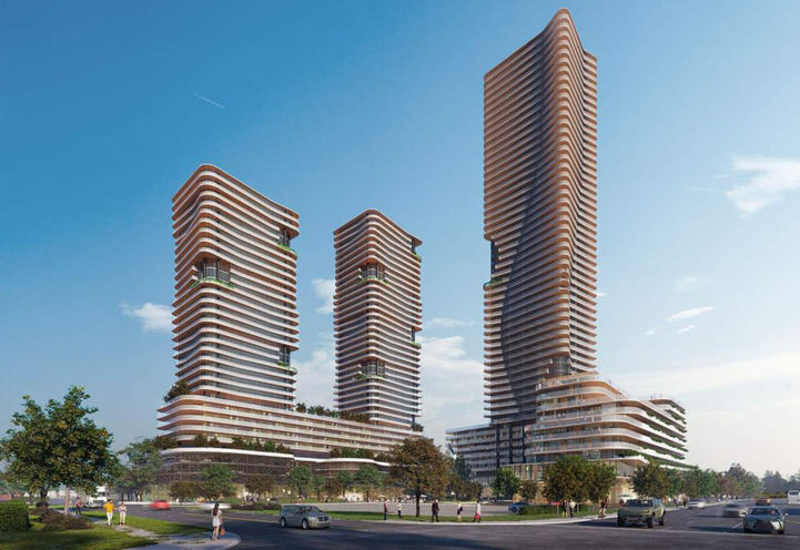 1535 Dundas St E Condos Exterior View of Towers