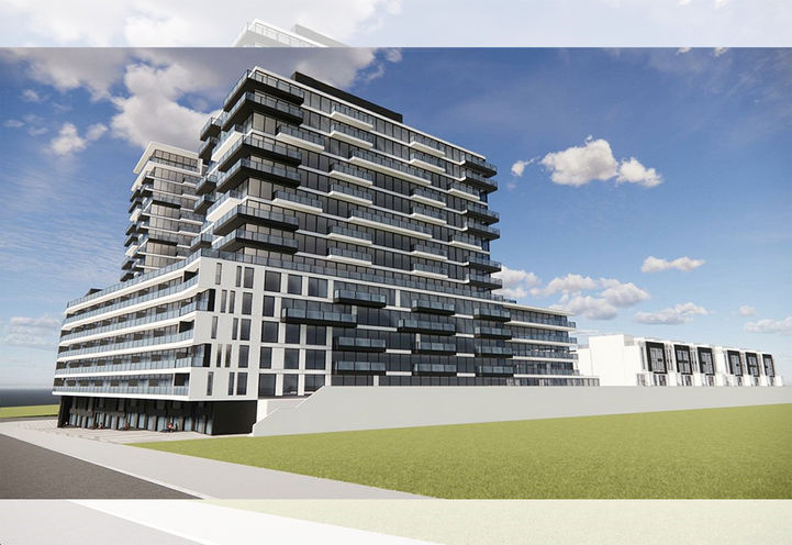 1730 Queen Street West Condos 2 Street View of Tower and Townhomes