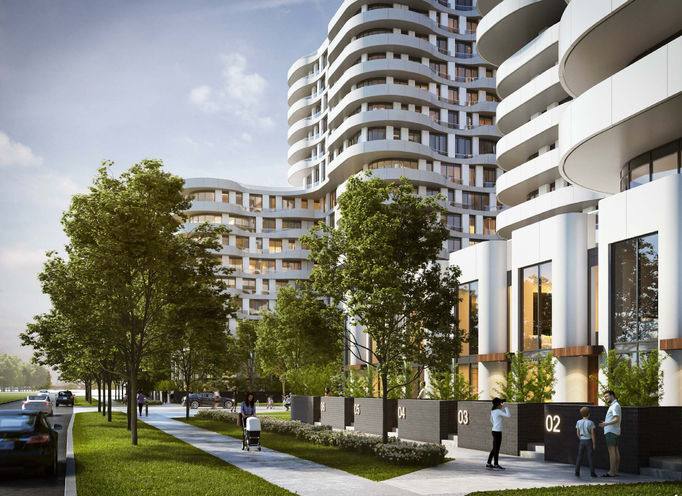 180 Steeles Ave West Condos 3-  Looking at The Rear Townhouses