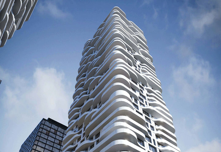 180 Steeles Avenue West Condos, Looking Up at the Tower