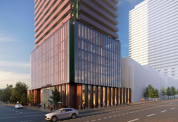 1802 Bayview Condos Exterior Street Level View of Podium