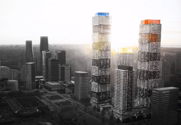 EXS Condos Bird's Eye View of Exchange District Community