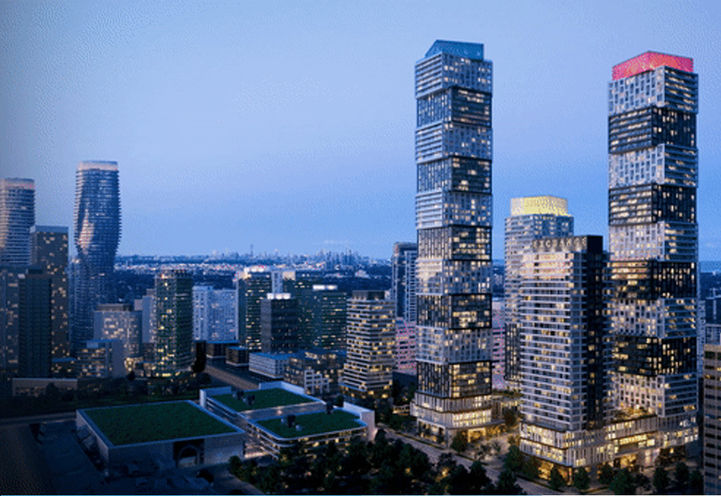 EXS Condos City Skyline View of Exchange District Community