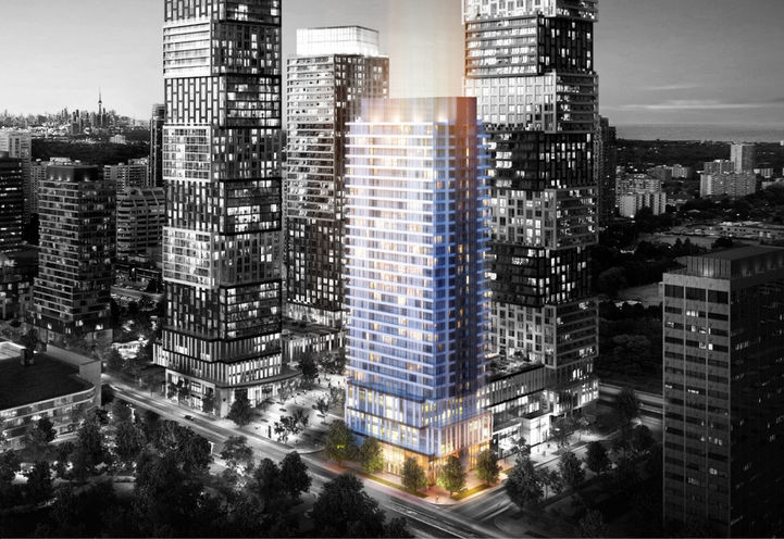 EXS Condos Close Up Exterior View