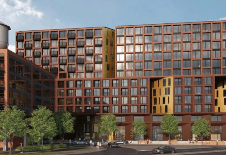 21 Broadview Ave Condos Building Exterior View by Streetcar