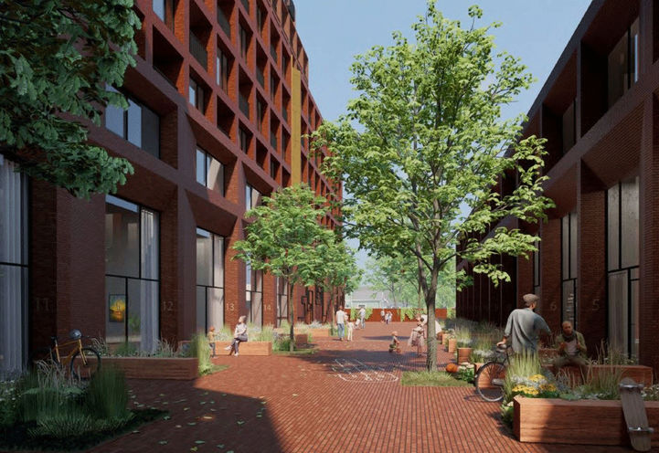 21 Broadview Ave Condos Courtyard Exterior