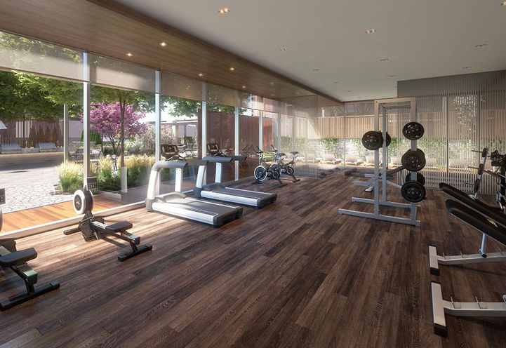 Fitness Center with Yoga Room at Tanu Condos & Towns