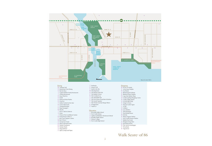 Looking at the Area Amenity Site Map