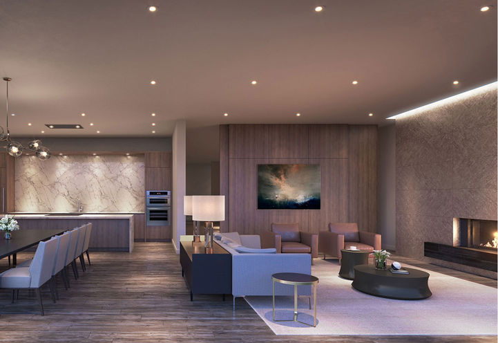 Party Room with Catering Kitchen & Bar Area- Tanu Condos Amenities