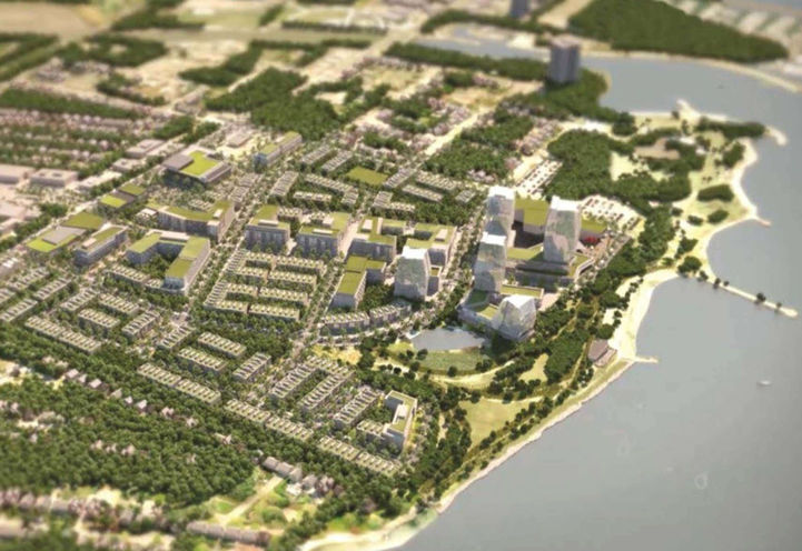 Brightwater Condos, Bird's Eye View of Future Community