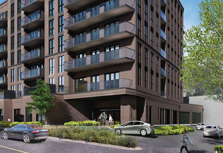 260 Condos Entrance of Building View Early Design