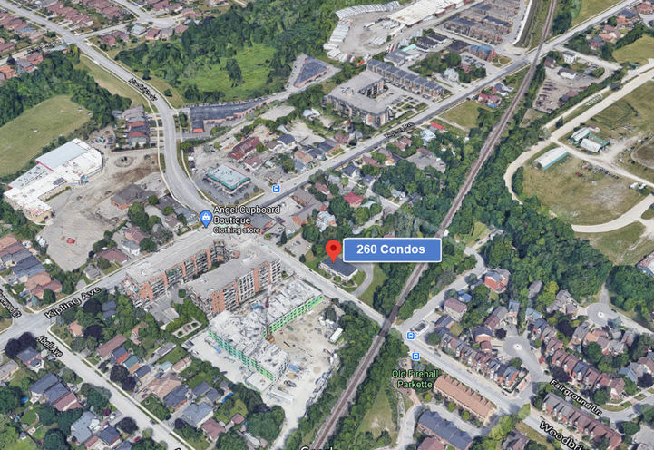 260 Condos Site Location Birdseye View