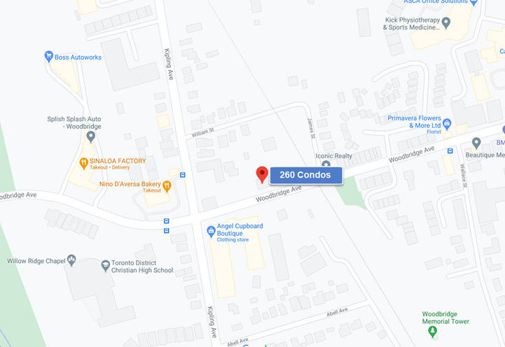 260 Condos Site Location Map View