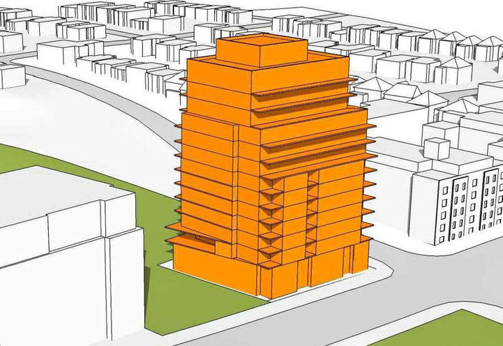Massing Diagram of 2908 Yonge Street Condos