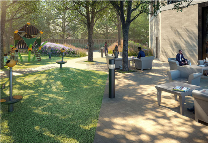 293 The Kingsway Condos Outdoor Courtyard and Play Area