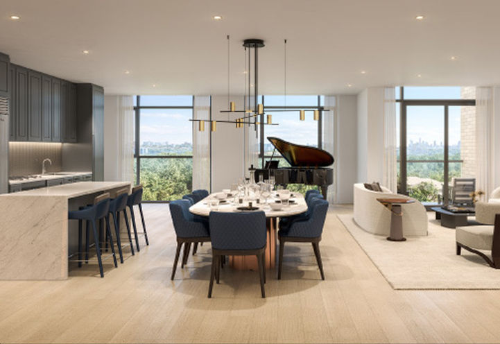 293 The Kingsway Condos Suite Interiors - Open Concept Living Space