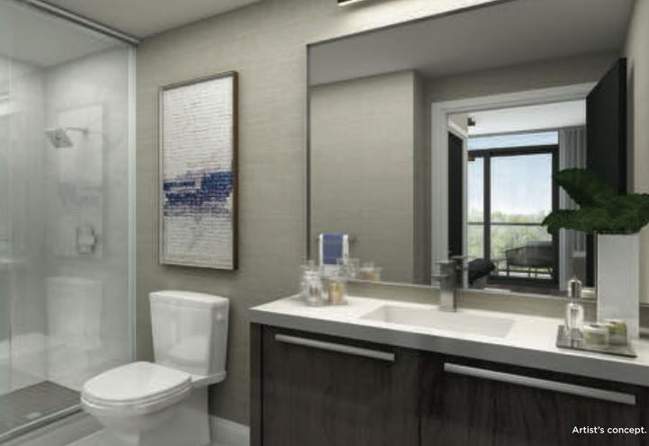 Ensuite Bathroom Finishes at 293 The  Kingsway Condos
