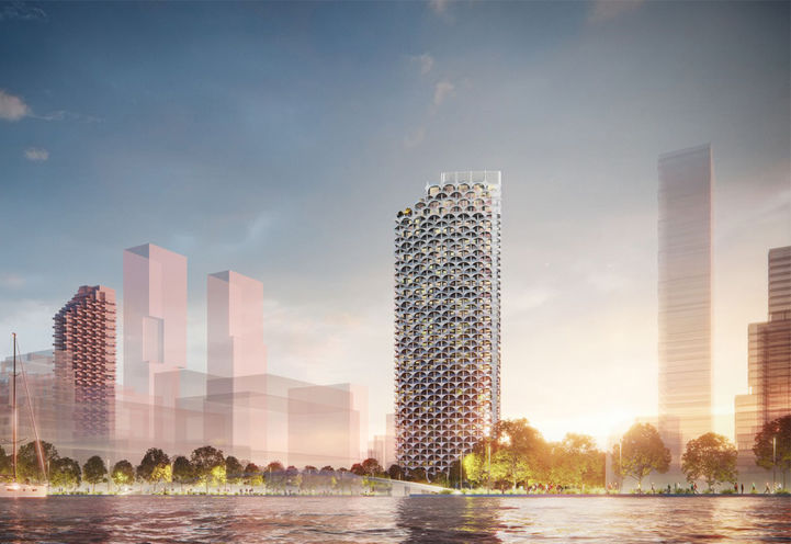 307 Lake Shore Blvd E Condos Exterior View From the Lake