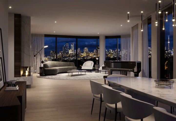 321 Davenport Condos Living Room Suite Interiors