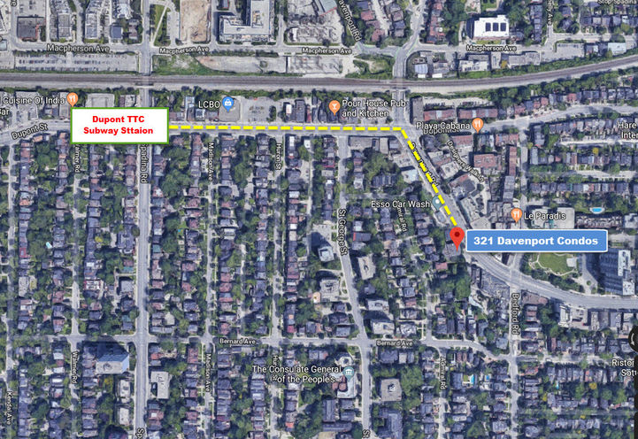 321 Davenport Road steps away from Dupont TTC Subway Station