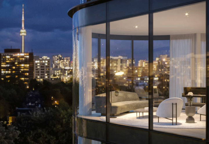 Toronto Skyline at Night From 321 Davenport Condos